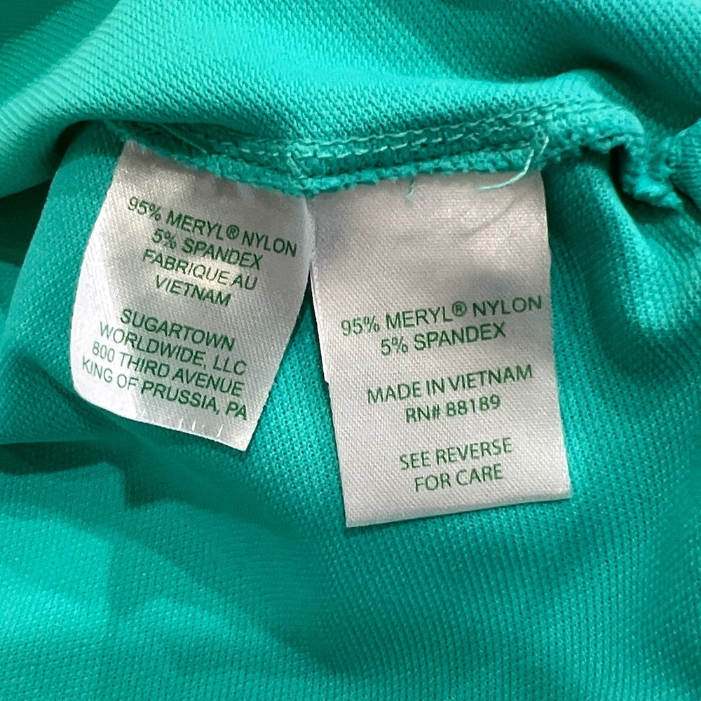Lilly Pulitzer Bright Green Stretch Pullover Polo Shirt Small - Picture 6 of 11